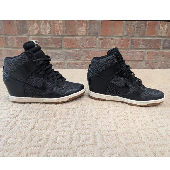 Nike Dunk Sky Hi Essential Wedge Heel Sneakers 644877-03 - Picture 1 of 9